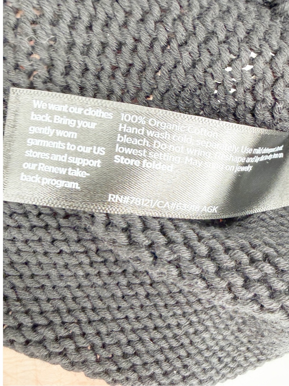 NWT Eileen Fisher Organic Cotton Open Knit Pullover V Neck Sweater Medium Black - Picture 4 of 7